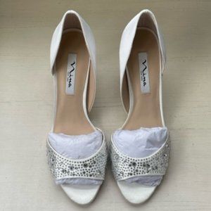 White Nina Shoes Bridal/Wedding Heels Never Worn